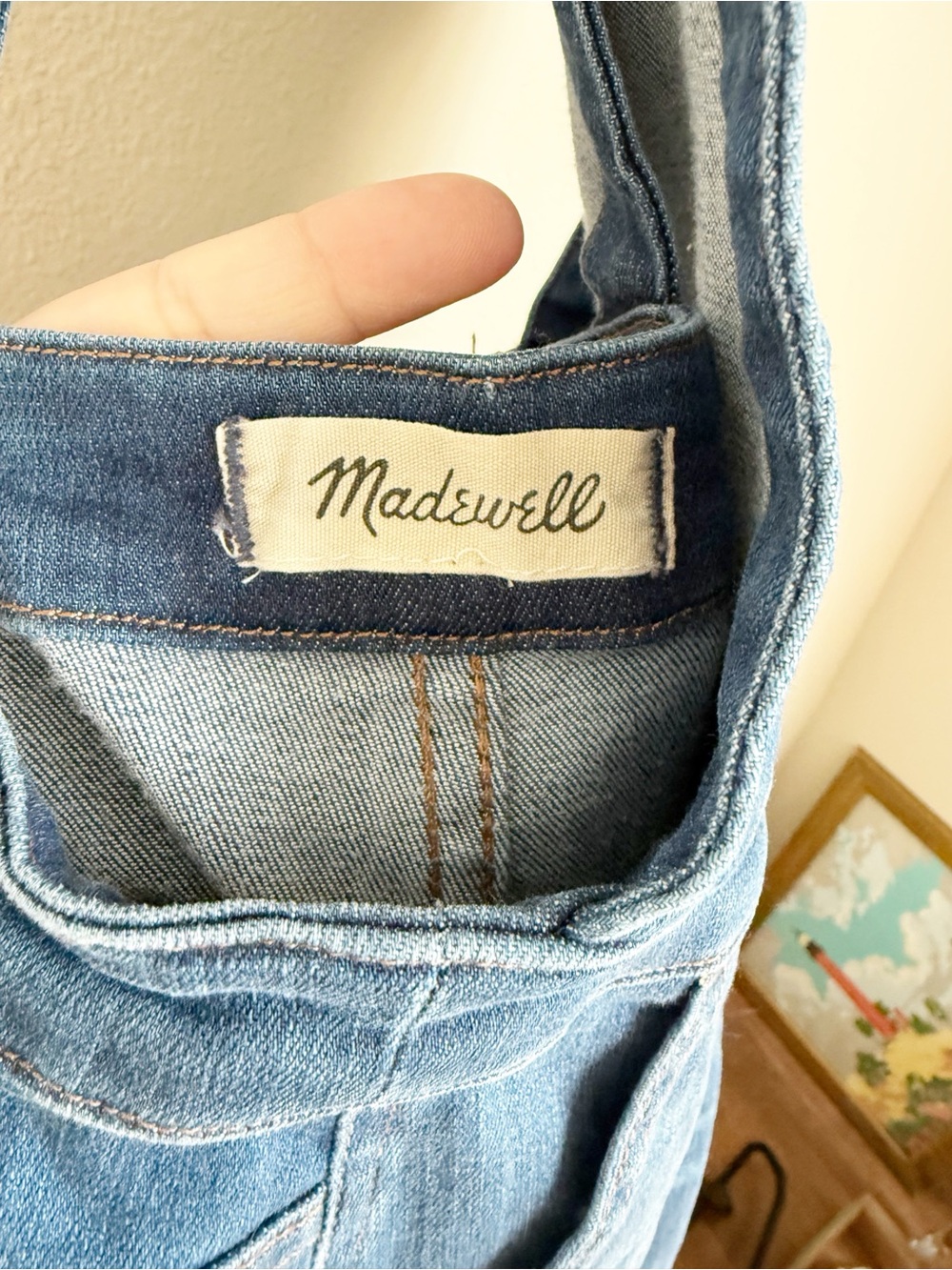 Madewell Skinny Overalls in Light Blue Santiago Wash Denim - Picture 4 of 7